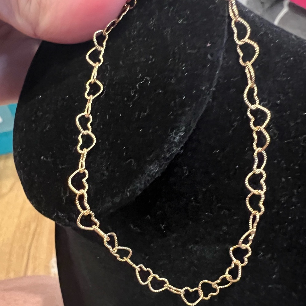 18k gold heart bracelet